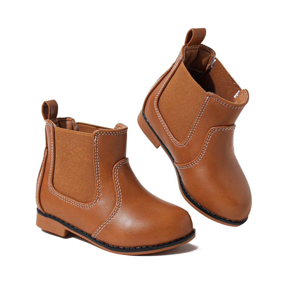 CIXVXCI Girls Fashion Ankle Boots Chelsea Booties for Toddler, Size 10 Toddler, Brown