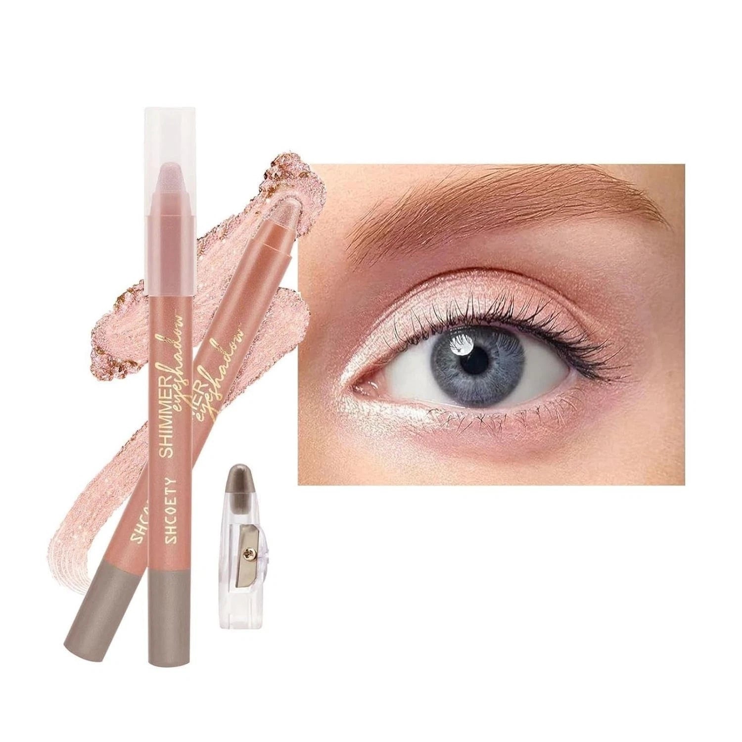 Shcoety Cosmetics Shimmer Eyeshadow Crayon Stick - #6 Rose Gold