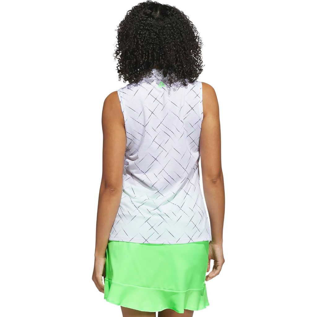 adidas Women's Ultimate365 Polo Golf Tank Top - White, Size Large