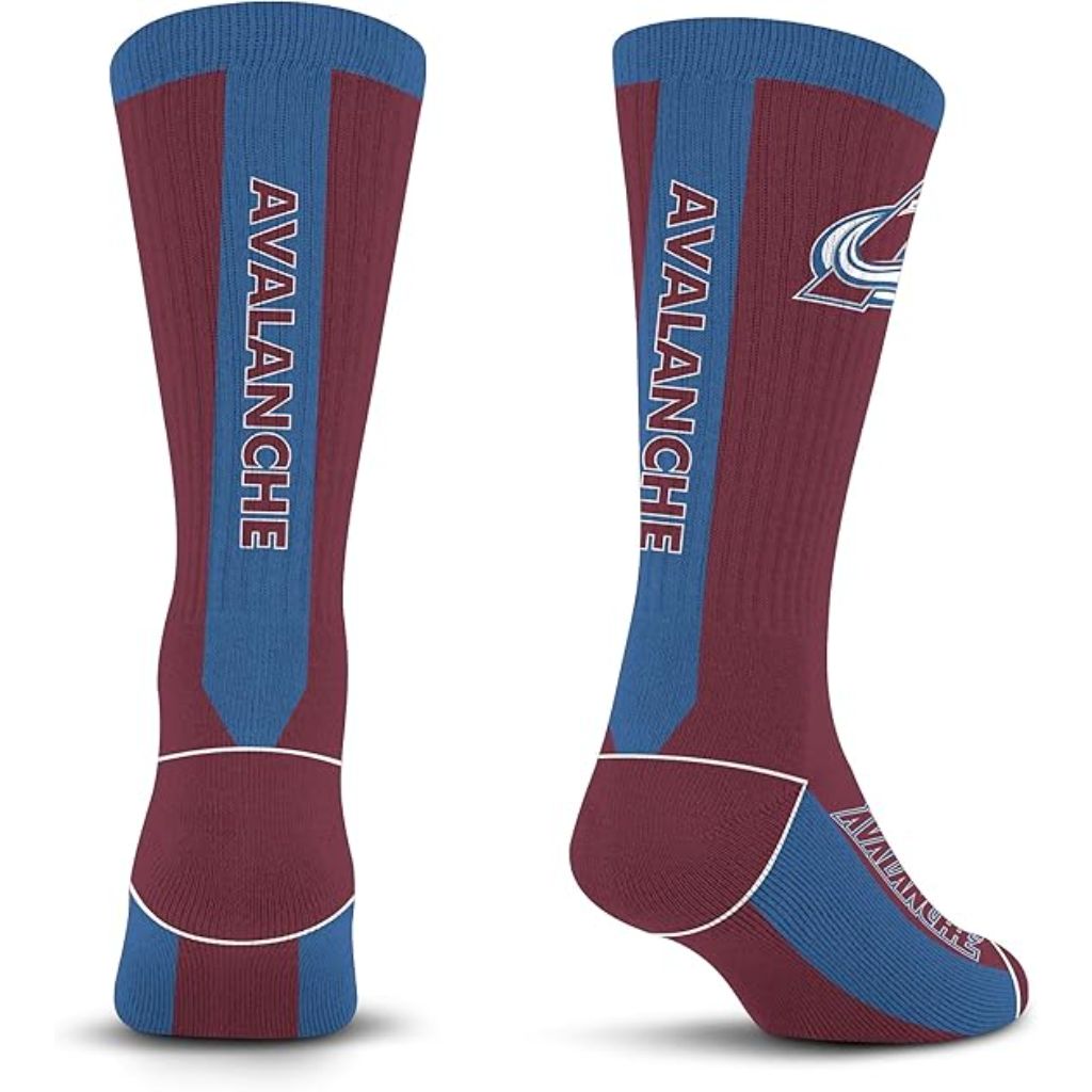 For Bare Feet NHL COLORADO AVALANCHE MVP Crew Sock Team Color Youth