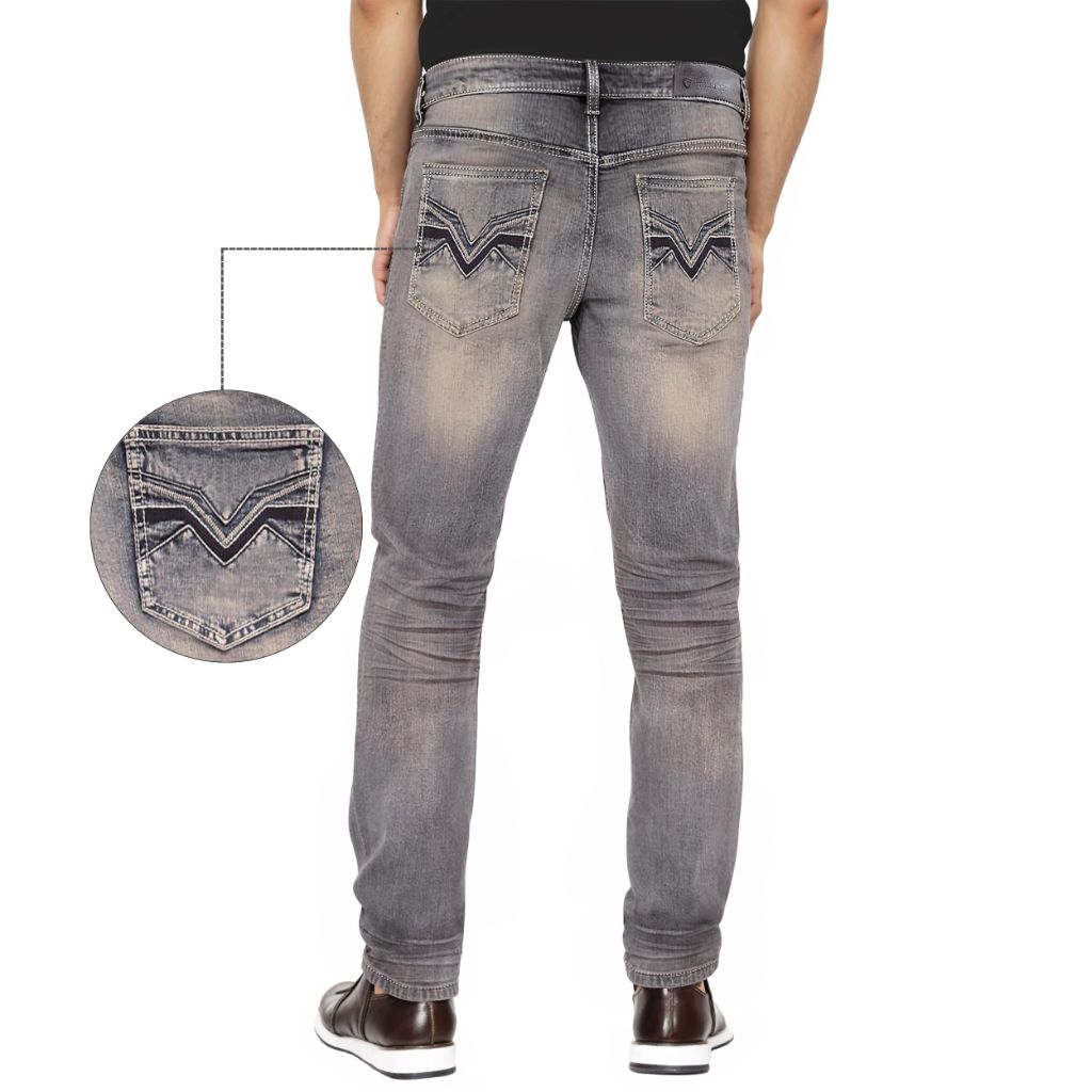 ETHANOL Men's Slim/Straight Fit Stretch Denim Jean – MEDIUM WASH, 36X32