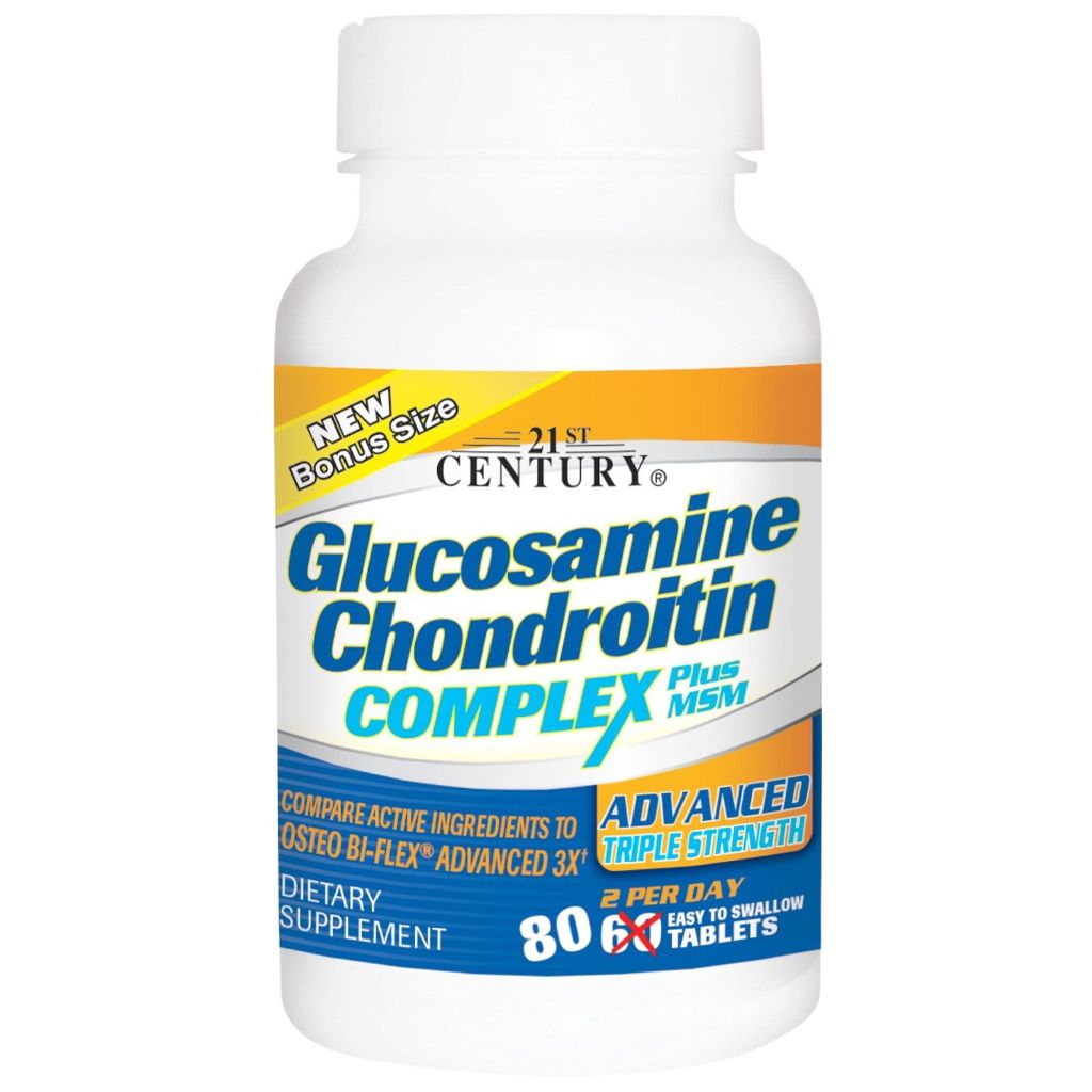 Glucosamine Chondroitin Complex Plus MSM, Advanced Triple Strength, 80ct