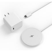 Magnetic Wireless Charger for iPhone Fast Mag Safe Pad, White
