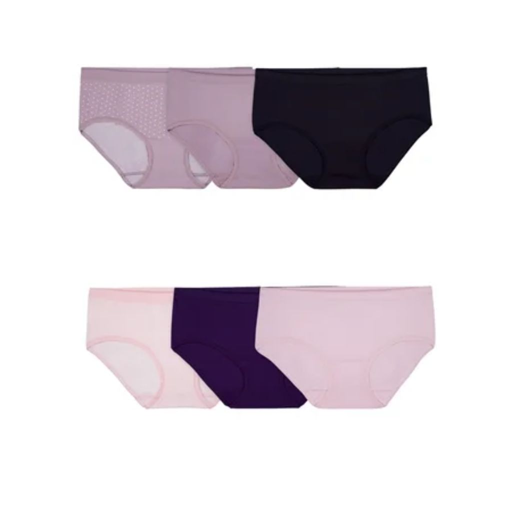 Fruit of the Loom Women s 360 Stretch Seamless Hipster Underwear  6-Pack size 7