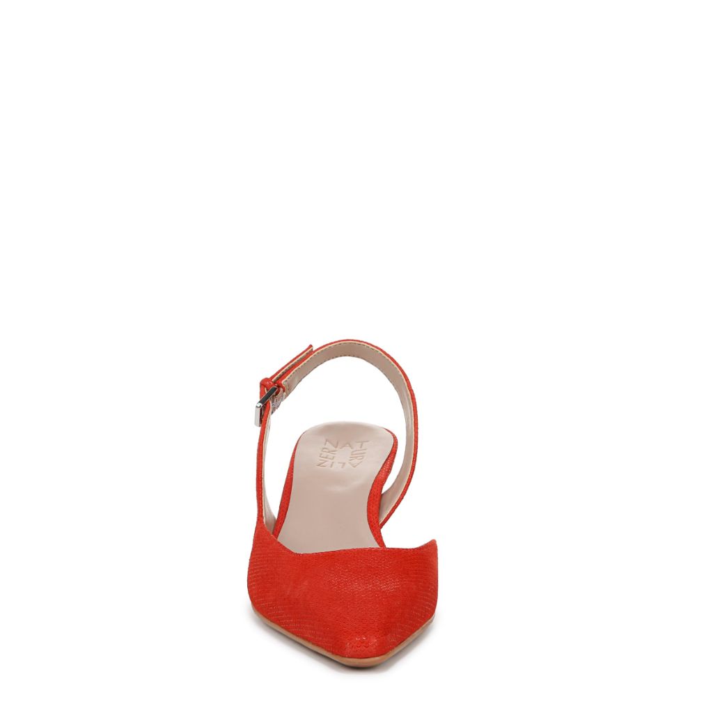 Naturalizer Womens Dalary Pump Red Suede Textured 7 M