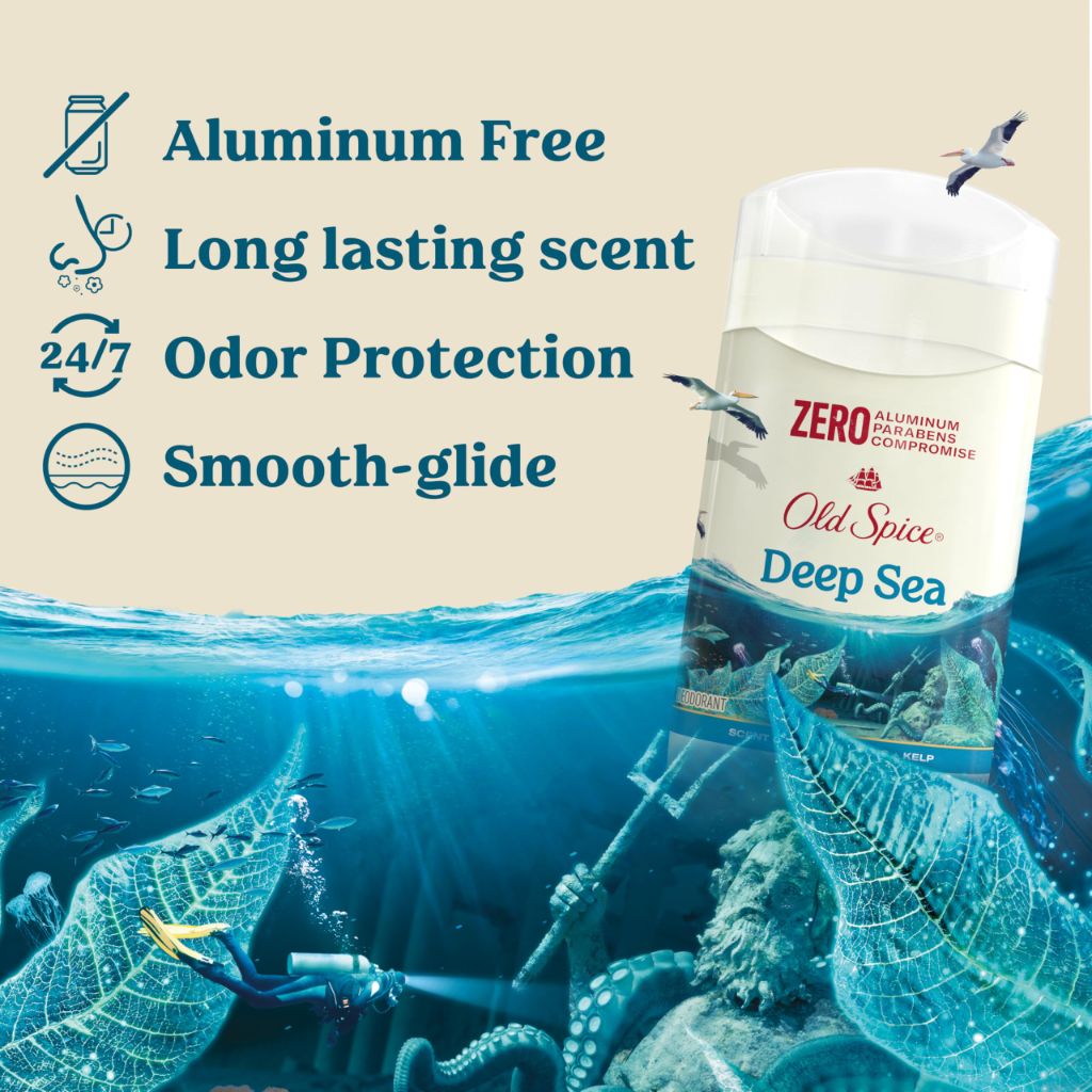 Old Spice Men's Aluminum Free Deodorant - Deep Sea, 3oz (3 Pack)
