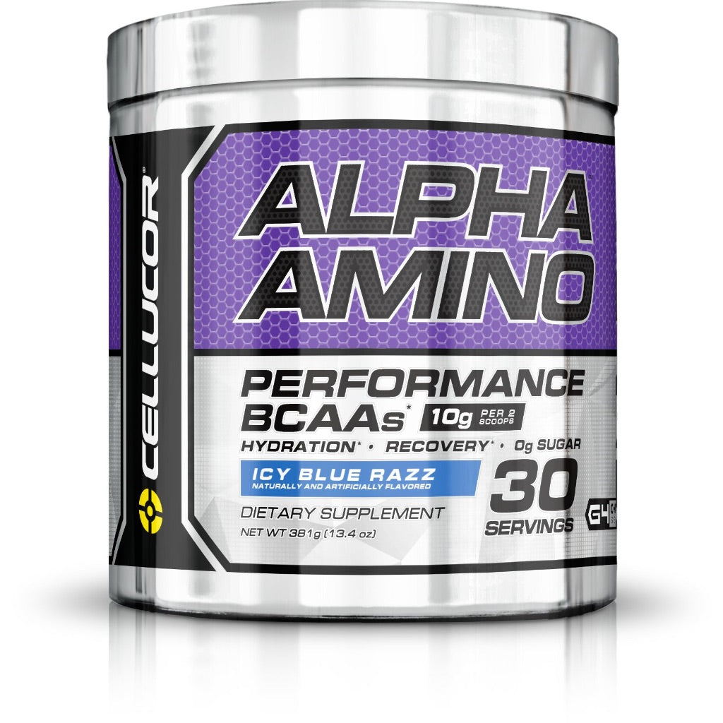 Cellucor Alpha Amino Performance BCAAs Powder, Icy Blue Razz, 30 Servings