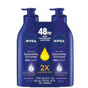 NIVEA Essentially Enriched Body Lotion for Dry Skin with Pump - 16.9fl. oz. (2 Pack)