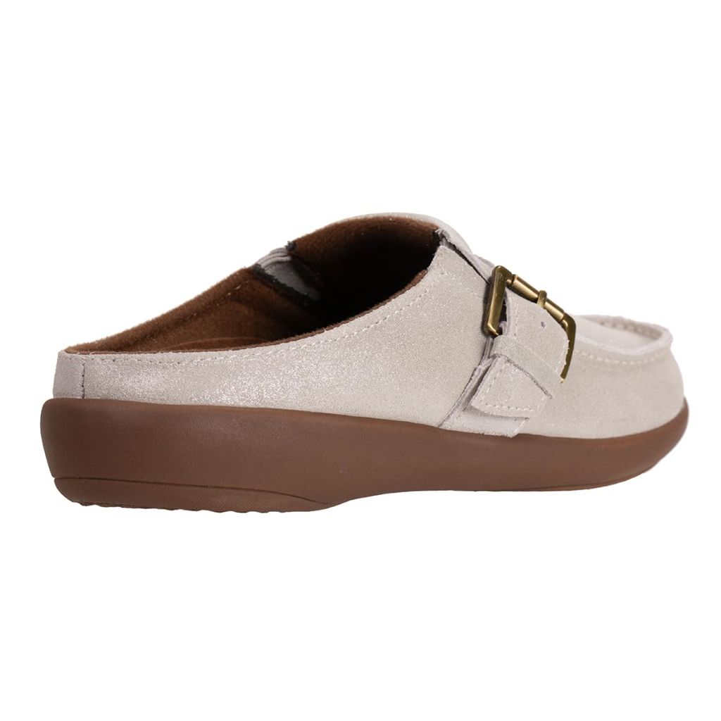 WACO Women's Siesta Sterling Slide, Oatmeal Shimmer, SZ 9.5 Wide