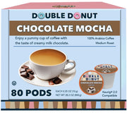 Double Donut Coffee Chocolate Mocha Keurig K-Cup Coffee Pods, 80ct.