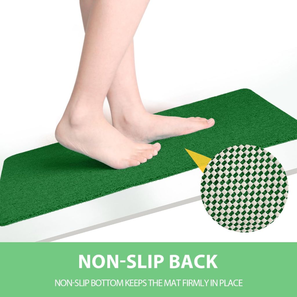 Hargiis Non-Slip Bathtub Mat, Anti Slip Shower Mat, Fast Drying, (Dark Green 36"×24")