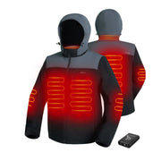 Hunt Quiet Women's Heated Fleece Jacket with Power Bank - Black, Medium