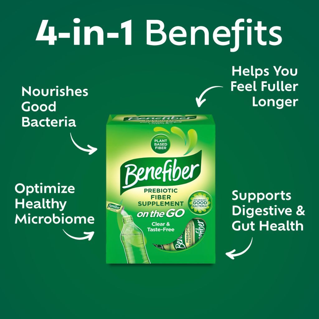 Benefiber Prebiotic Fiber Supplement Powder - Unflavored, 28 Sticks