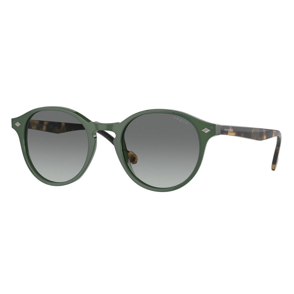 Vogue Eyewear Men's VO5327S Round Sunglasses, Dusty Green/Gray Gradient, 48mm