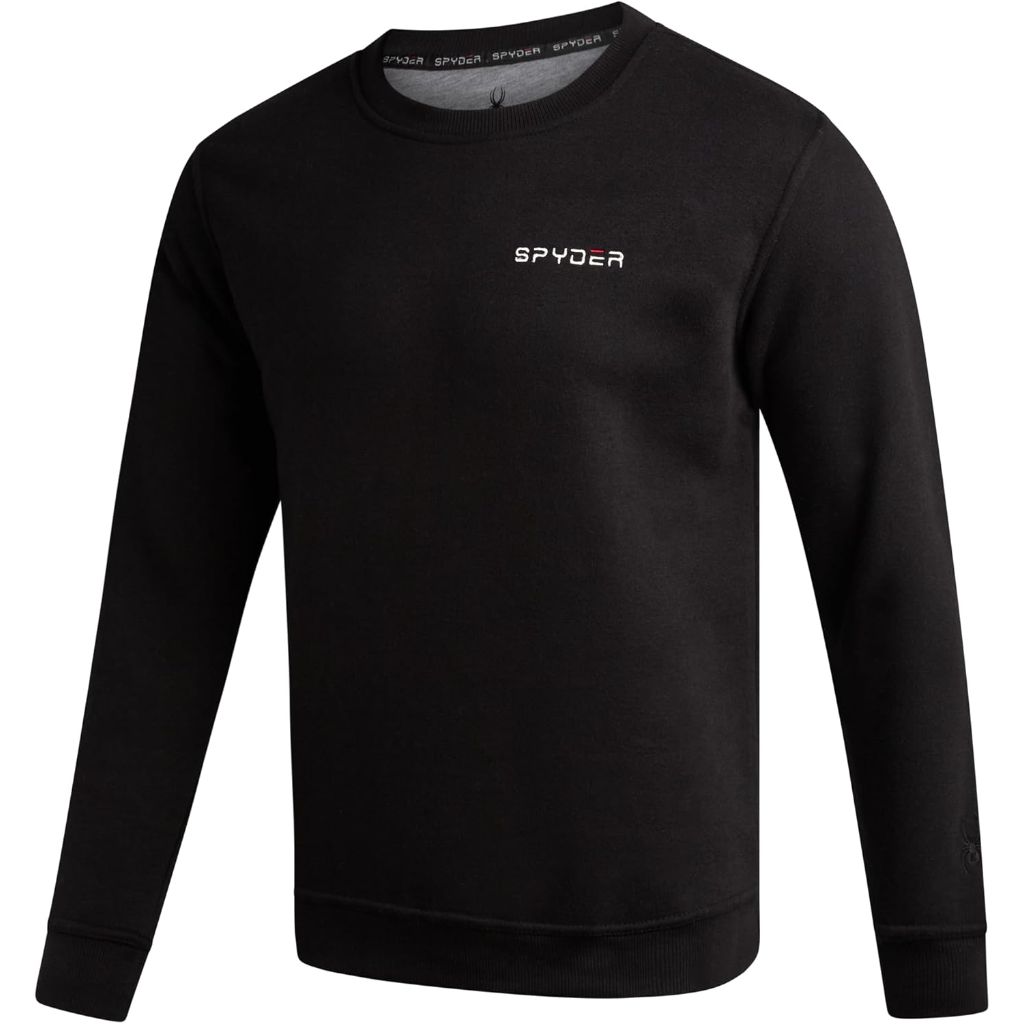Spyder Mens Crewneck Sweatshirt - Soft Performance Fleece Pullover Sweatshirts for Men - Casual Gym Workout Mens Sweatshirt XXL