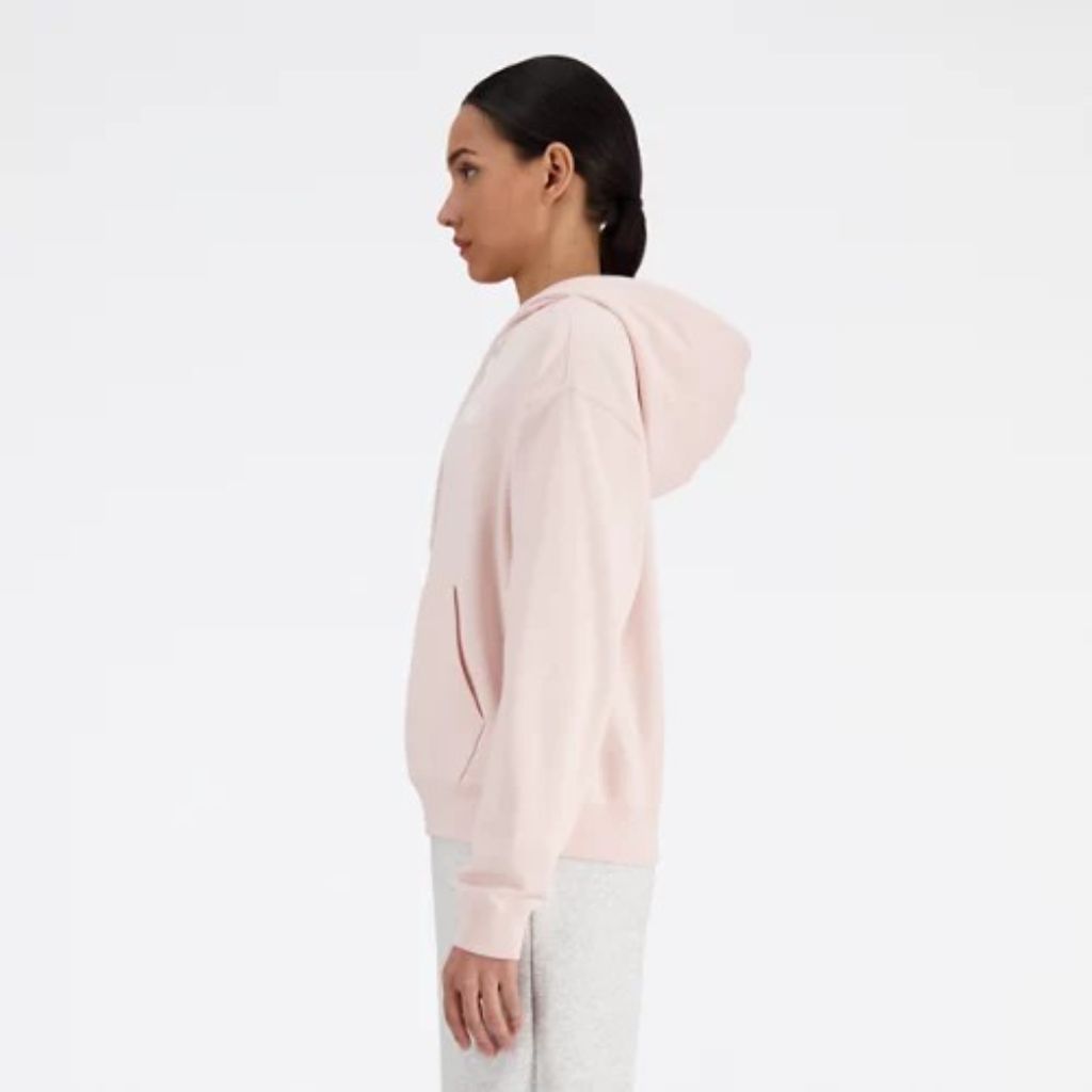 New Balance Women's Sport Essentials Fleece Hoodie, Quartz Pink, XX-Large