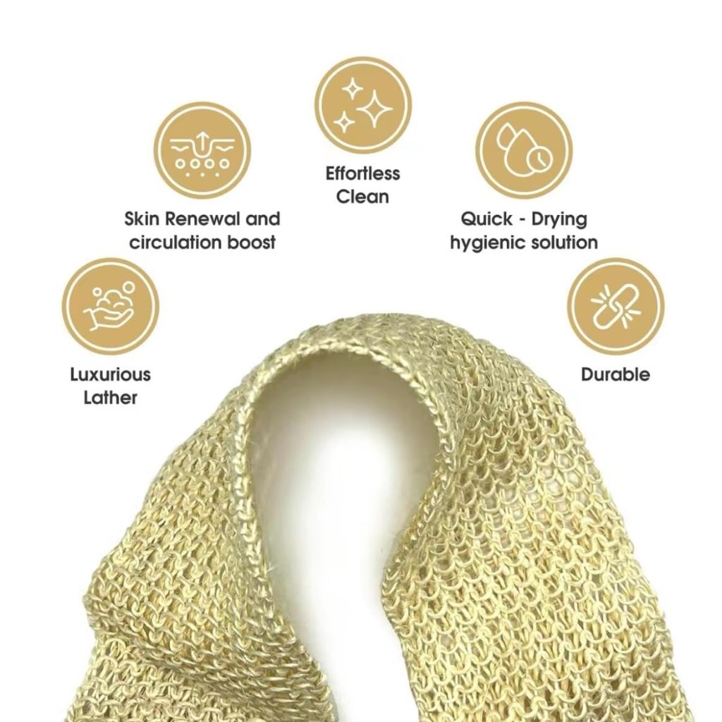 Dubai Luxe Essentials Handmade Sisal Loofah for Shower,  – 1 Count (1 Pack)