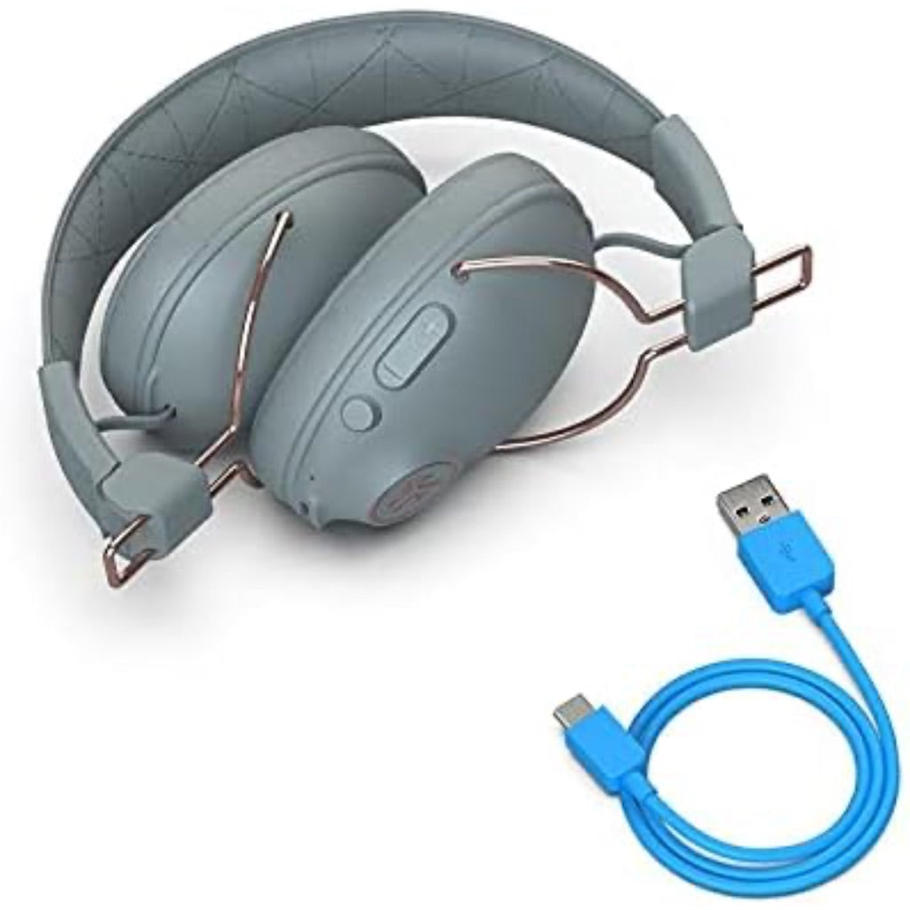 JLab Studio Pro Bluetooth Wireless Over-Ear Headphones, 50+ Hour Bluetooth 5 Playtime, EQ3 Sound, Ultra-Plush Faux Leather & Cloud Foam Cushions, Track and Volume Controls (Slate)