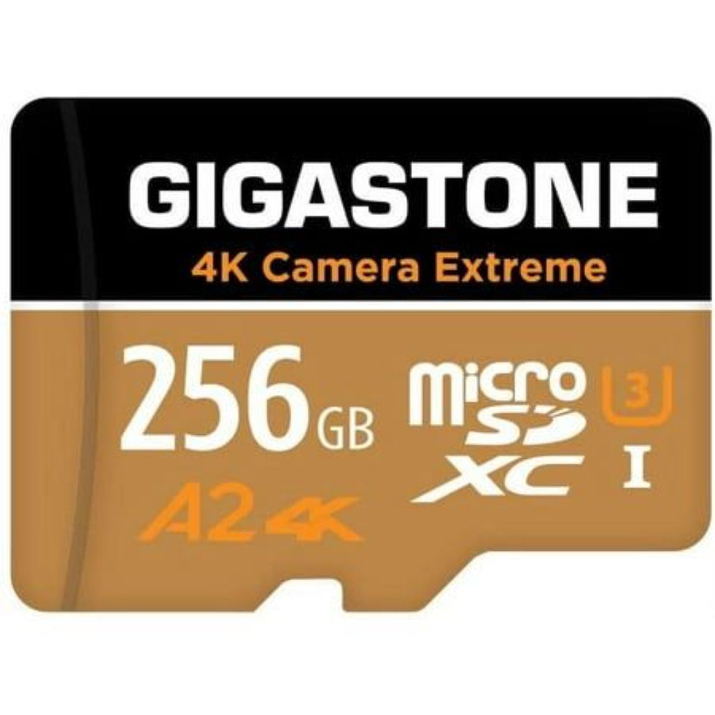 Gigastone 256GB MicroSD Card 4K Camera Extreme MicroSDXC Memory Card