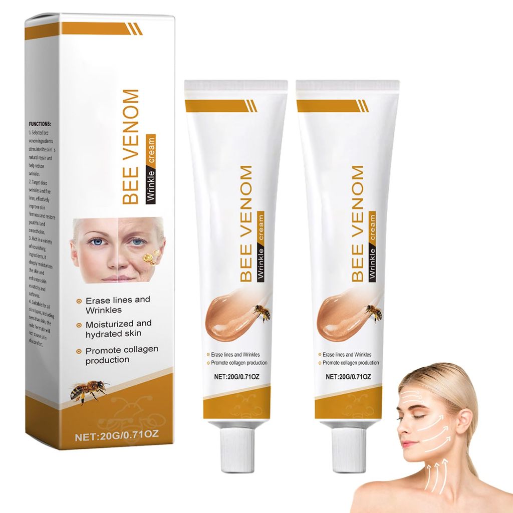 Bee Venom Cream, 2 PCS Wrinkle Removal Cream 0.71 fl.oz