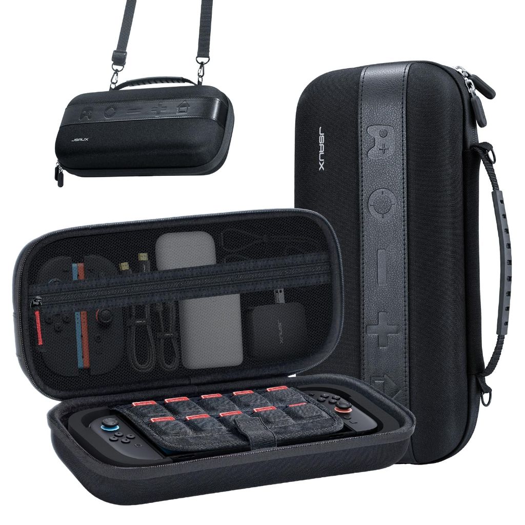 JSAUX Hard Shell Carrying Case for Nintendo Switch 2 – Black
