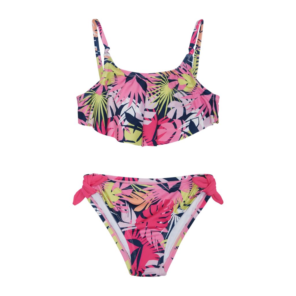 SZ 6, Ocean Pacific Girls' Two Piece Bathing Suit Swimsuit, | Tropical Multi