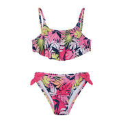 SZ 6, Ocean Pacific Girls' Two Piece Bathing Suit Swimsuit, | Tropical Multi