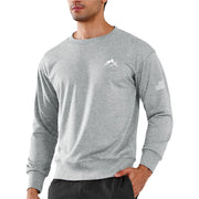 NORTHYARD Men's Crewneck Long Sleeve Sweatshirt, GREYHEATHER, M