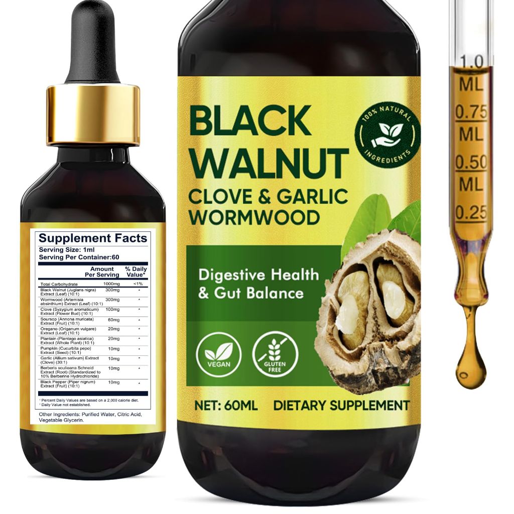 Prettypum Wormwood Black Walnut Clove Cleanse Tincture - 60mL