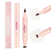Jolilab Freckle Pen 3-in-1: Dual-Ended Stamp & Precision Tip (Eyeliner/Brow Pencil), 2 Shades Soft Brown/Dark Brown