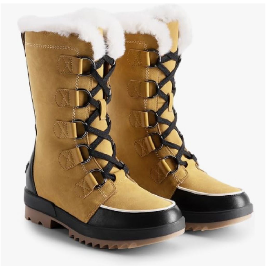 DREAM PAIRS Snow Winter Boots for Women Resistant Warm Mid-Calf Boots Faux Fur Lined Lace Up Anti-slip Outdoor Hiking Booties size 9