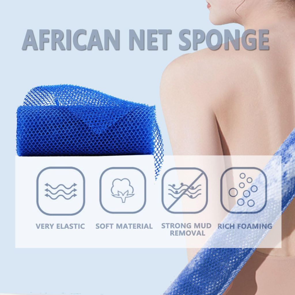 ANEFOSE Turmeric Soap Bar and African Net Sponge, (2)