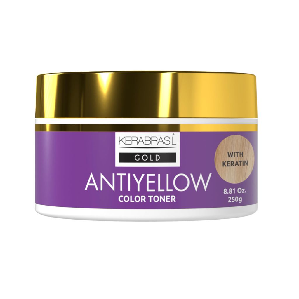 Kerabrasil Antiyellow – Neutralizes Brassy Tones, Enhances Cool Blonde, Deep Hydration for Color-Treated & Natural Hair – 8.81oz