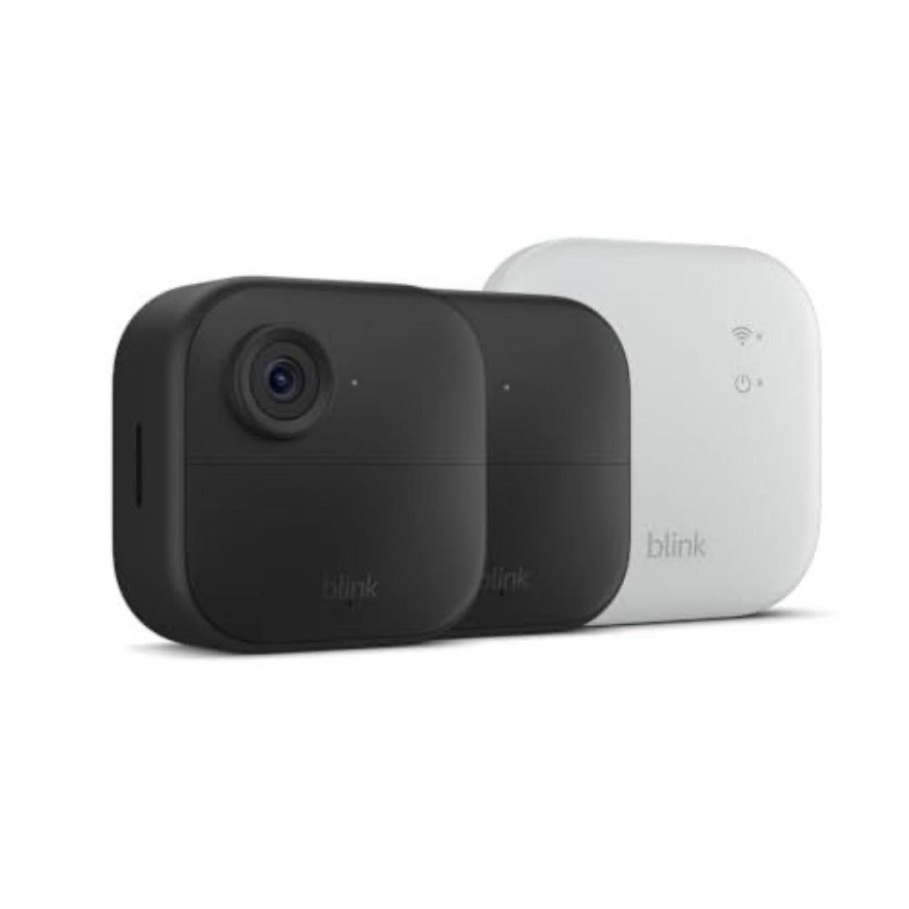 Blink Outdoor 4 XR Wireless Security Camera System with 400′ Range and Sync Module - Black, 2 Cameras