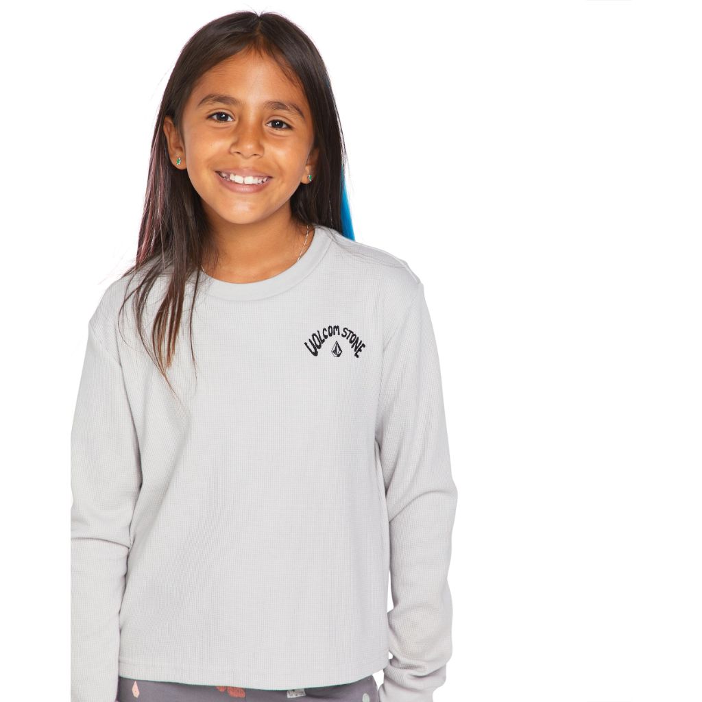 Volcom Girls Thermality Long Sleeve Shirt, Black, Medium