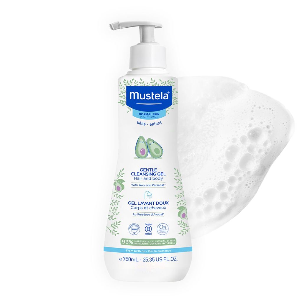 Mustela Gentle Cleansing Gel - Baby Wash for Delicate Skin and Hair - 25.35 fl. oz.