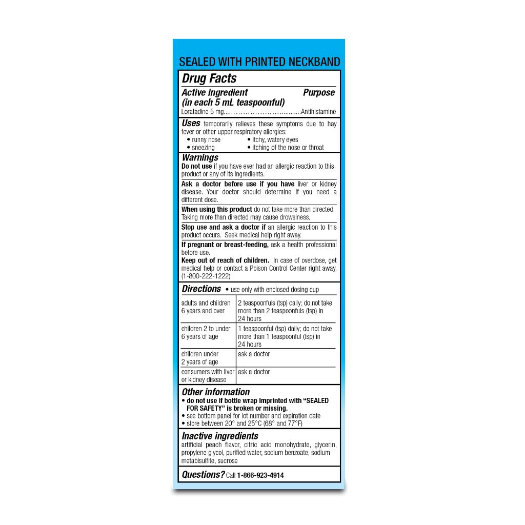 Children’s Loratadine Liquid, 4 Oz, Fruit Flavor