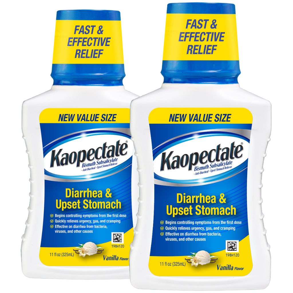 Kaopectate Vanilla Multi-Symptom - Diarrhea Medication for Adults - 11oz (Pack of 2)