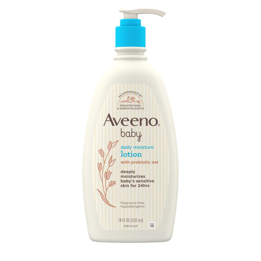 Aveeno Baby Daily Moisture Body Lotion for Sensitive Skin, Hypoallergenic Moisturizing Baby Lotion 18oz