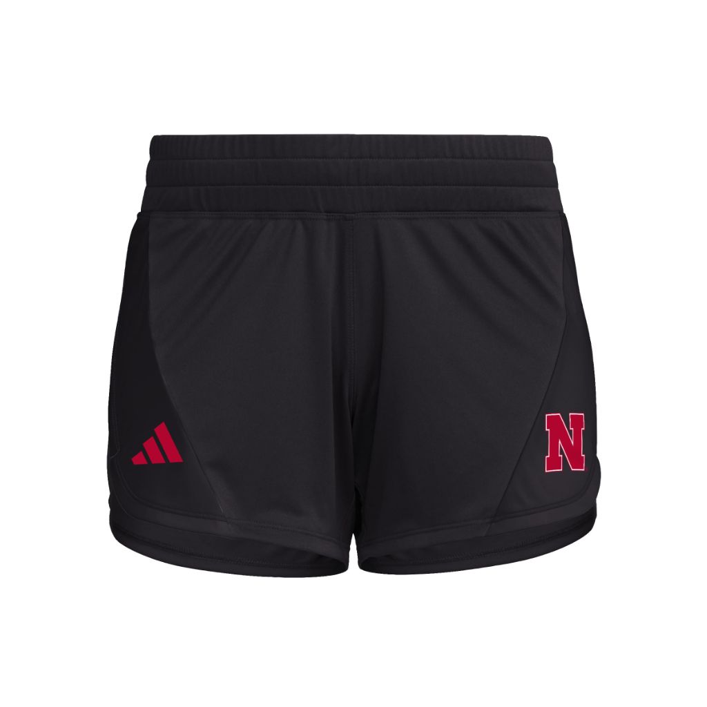 Adidas Women's D4T Woven University of Nebraska Training Shorts, Black/Team Power Red/NCAA Nebraska, X-Small5