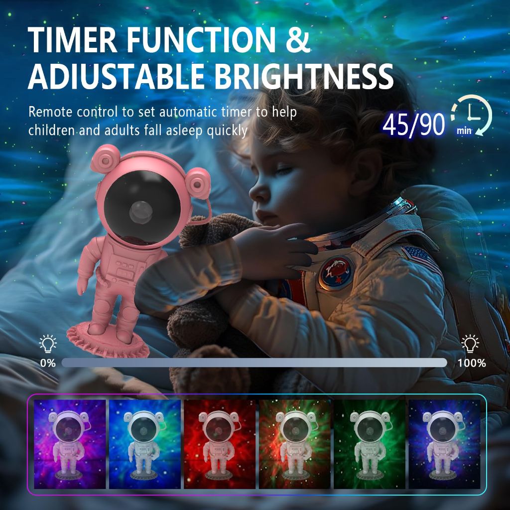 Astronaut Galaxy Light Projector- Space Light Projector for ceiling with Timer and Remote Control