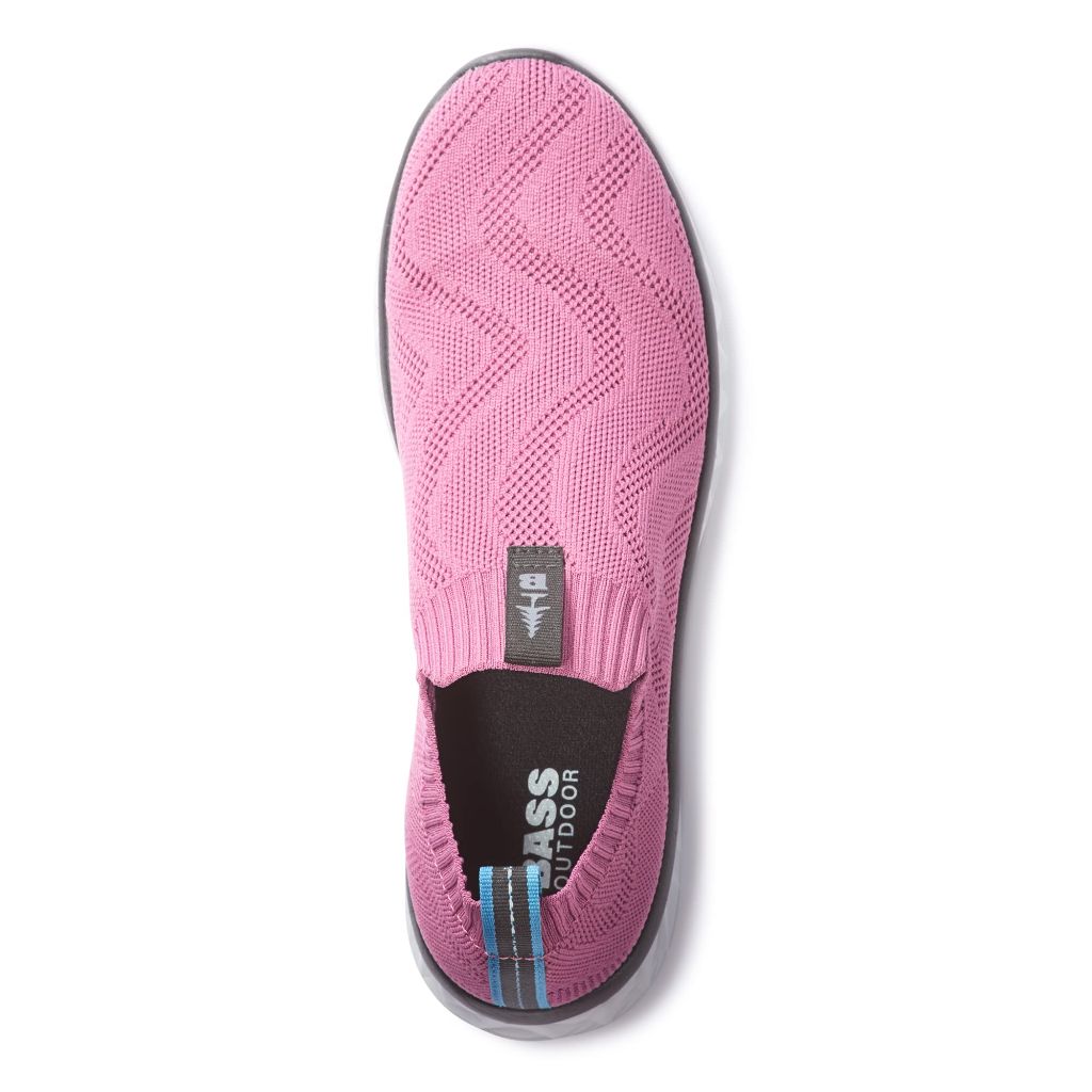 BASS OUTDOOR Women's Hex Knit Pull-On Sneakers - Hawthorn Rose, Size 7