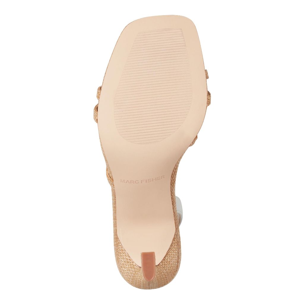 Marc Fisher Women's Nalina Heeled Sandal, Light Natural 110, 10