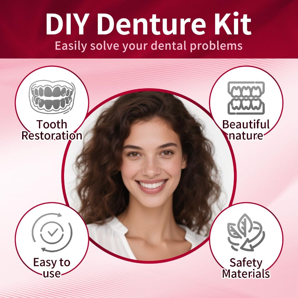 Dentures DIY Kit: Full Set Top & Bottom Fake Teeth for at-Home Smile Enhancement - Easy & Universal Fit-ZZ2