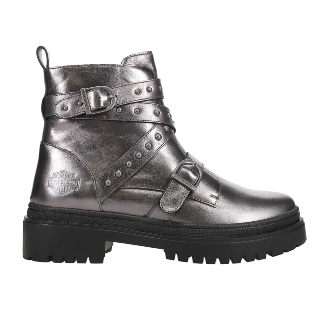 Harley-Davidson Women's Carrigan Motorcycle Boot - Metallic Gray, Size 5