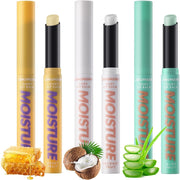 Jolilab Tinted LipBalm Color Change Silky Texture Fruit Flavoured for Lip Long Lasting Taste Waterproof Moisturizing Hydrating Lip Make-up for for Women and Girls（honey+coconut+aloe）