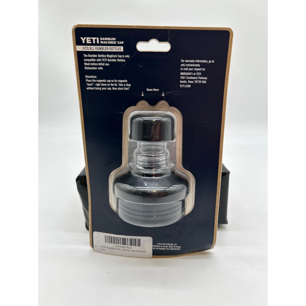 Yeti Rambler Magdock Cap for All Rambler Bottles, Chug-Style Opening, Black