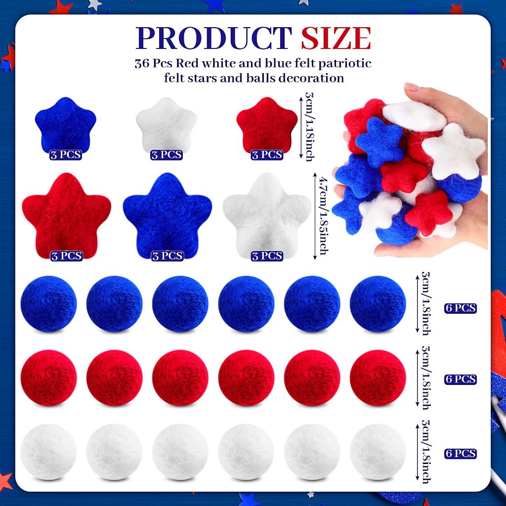 Mindsoft 36 Pcs Veterans Day Decor Vase