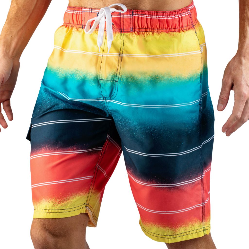 Kanu Surf Men's Flex Swim Trunks (Regular & Extended Sizes), Apollo Multi, Small