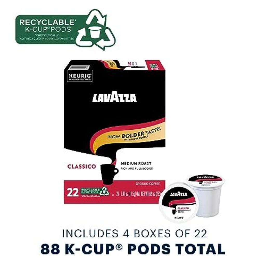 Lavazza Dolcevita Classico Medium Roast  Single-Serve Keurig K-Cup Coffee Pods Medium Roast, 88ct